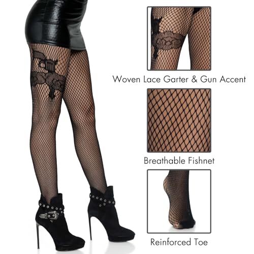 Image of Leg Avenue Women's Dark Alternative Fishnet Tights