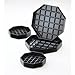 6W x 6D x 1H Classic Drip Trays Black 12 Ct