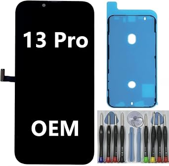 Original Disassembly New Screen 6.1" Original for iPhone 13 Pro Screen Replacement OEM for iPhone 13 Pro A2483 A2636 A2638 A2639 A2640 Display Touch Screen Digitizer Assembly with Repair Tool kit