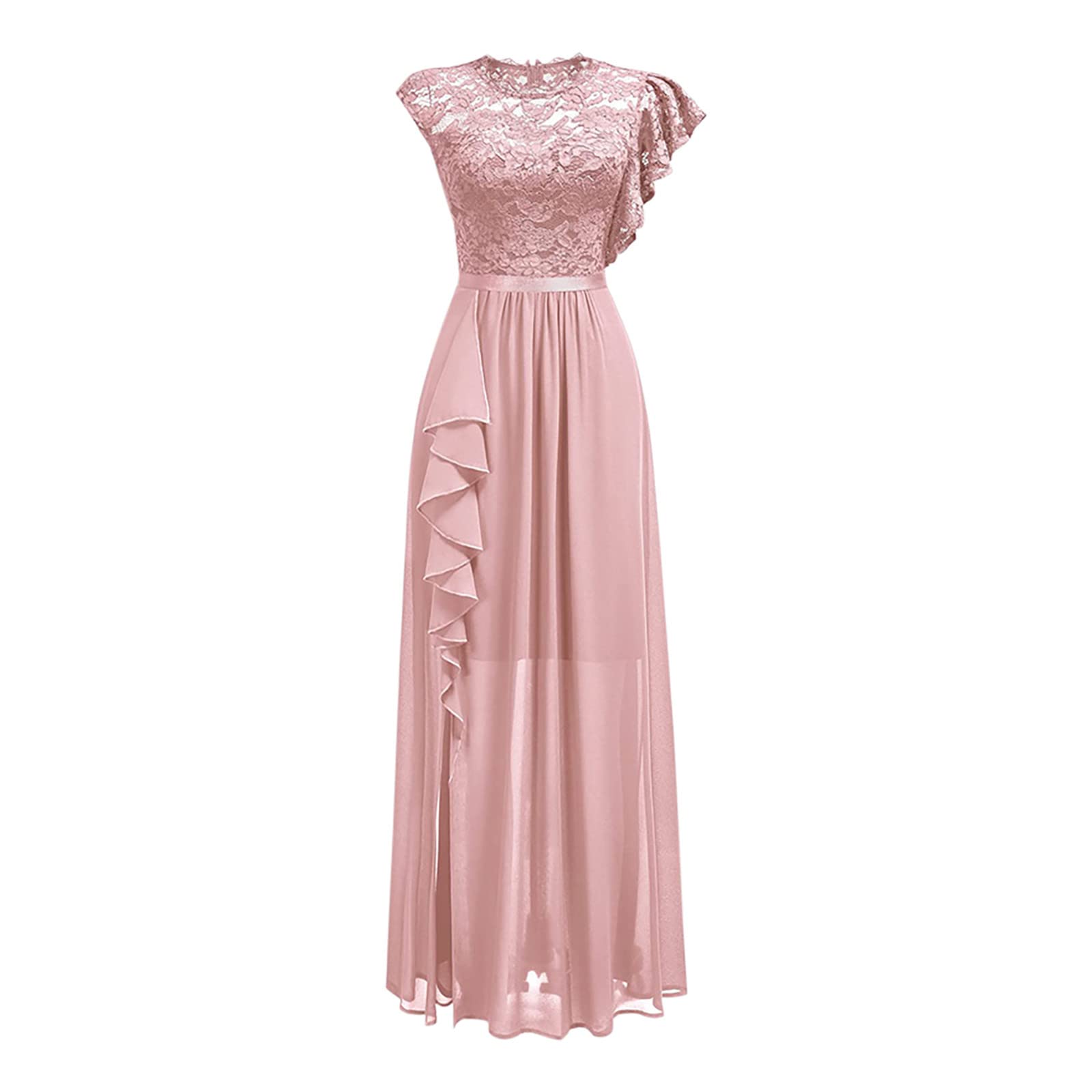 Vestito Donna da Sera con Spalline Abito da Festa Scintillante a Trapezio Altalena Abito da Donna Vintage con Paillettes Anni '20 con Frange Sexy Maniche Scollo A V per Matrimoni Feste Cocktail
