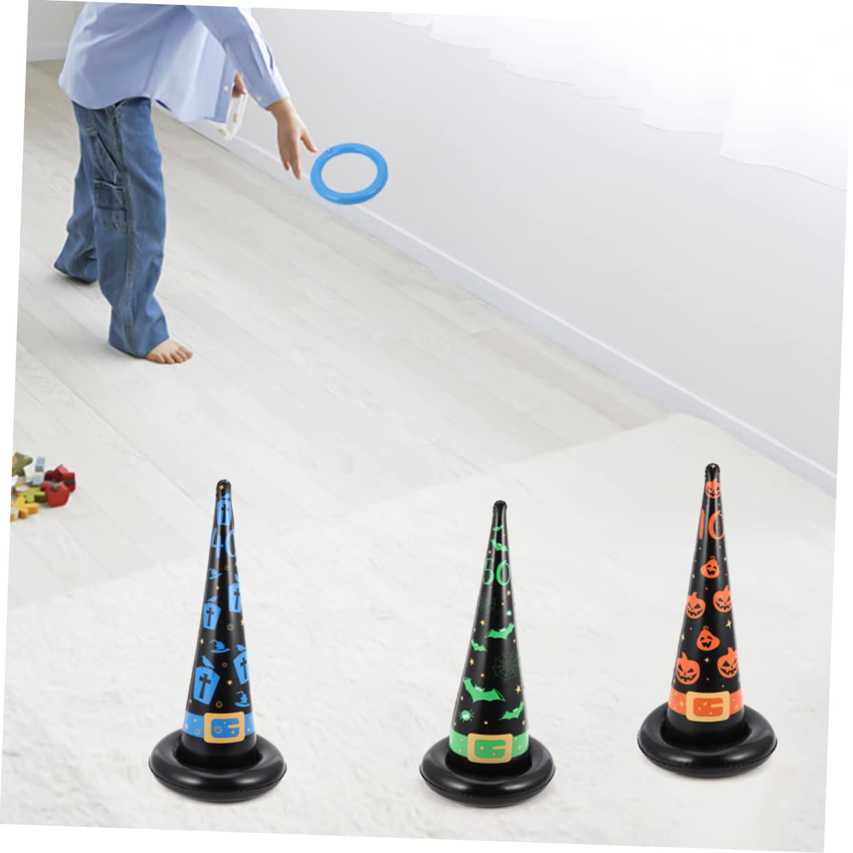 BESPORTBLE 2 Ensembles De Virole De Chapeau De Sorcière Gonflable Jouet Extérieur Jouets D'Extérieur Jeux De Fête pour Enfants Jouet Amusant Jouets De Jeu en Plein Air pour Enfants Jeu