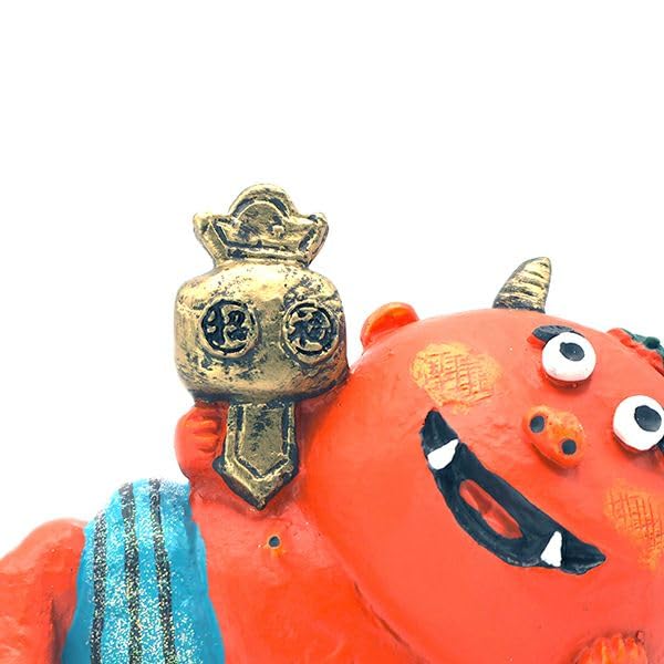 Amazon.co.jp: 織部 風水鬼っ子 中 幸福丸 プレゼント ギフト 縁起物