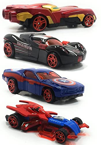 Image of Umadiya Mini Metal Die Cast Car Set of 6 & 4 Toy Vehicle Play Set Free Wheel High Speed Unbreakable, Small Racing for Exciting Playtime Adventures, Movie Vehicle Car for Kid (Set of 4), Multi