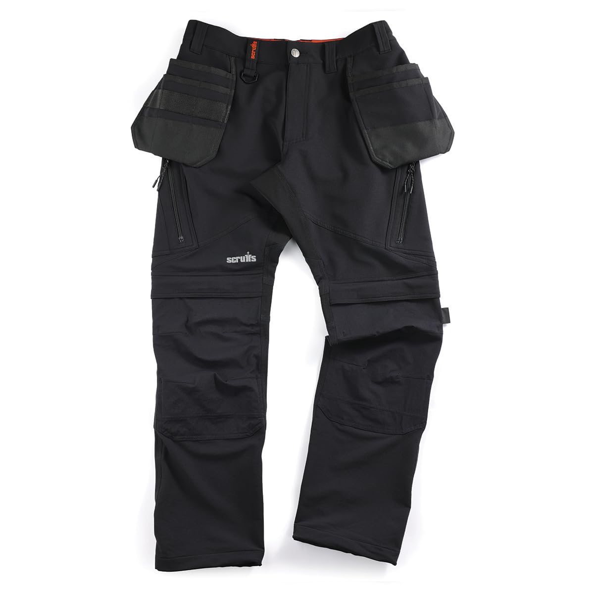 Scruffs Tech Black Men's Holster Pocket Trousers, W38" L32"
