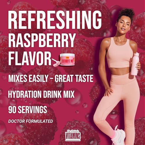 Image of Dr. Price's Electrolytes Powder Bulk - Raspberry, 90 Servings | Sugar Free Hydration Drink Mix with 72+ Trace Minerals, Manganese | Keto Electrolytes | Vegan, Doctor-Formulated, Made in USA