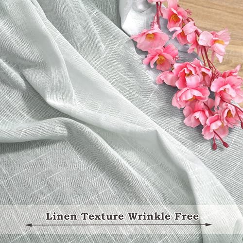 Image of HOMEMONDE Sheer Curtains for Living Room, Bed Room - Transparent Curtain Home Decor