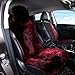 OGLAND Sheepskin Fur Car Seat Covers, Universal Size Australian Long Wool Car Seat Cushion for Adult Man Women, 1 Piece Seat (Burgundy/Dark Red)