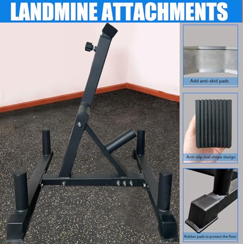 Image of Viking Press Landmine Handle for 2-Inch Barbell, Hack Squat T-Bar Row Attachment Strength Training Accessories, Shoulder Press Landmine Attachment Equipment