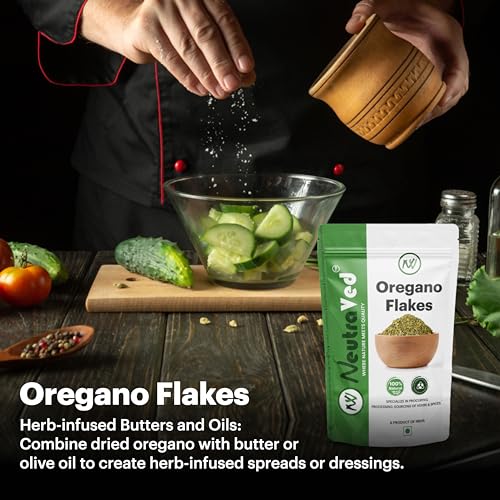 Image of NeutraVed Oregano Leaves | Pure leaves for Home Made Seasoning | Flakes /Dry Oregano Leaves For Seasonings, Pizza, Pasta 100g