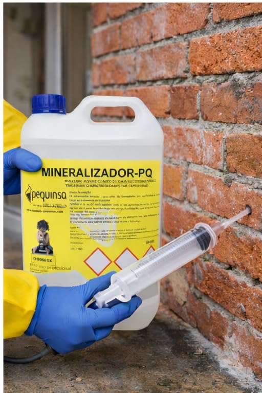 Mineralizador PQ. Producto para inyección en paredes evitando humedad capilar. Envase 5 litros.
