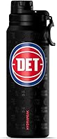 Hydrapeak Detroit Pistons NBA Licensed 26oz Active Insulated Water Bottle - Chug Lid, Handle, Leakproof Stainless Steel