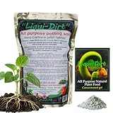 Liqui-Dirt Ultimate Planting Kit - 1 Gallon Small Batch Infused Soil, Root Powder Stimulator, and Liqui-Dirt Natural Plant Food Fertilizer Trial Pouch