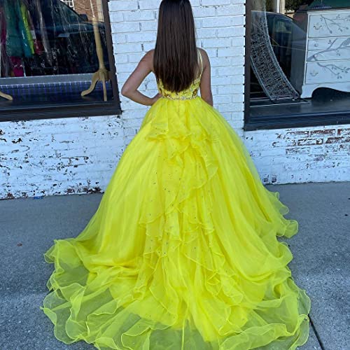 ZHengquan Flower Girl Dress Long A Line Beaded Sequins Sweep Train Organza Dress Pageant Ball Gowns for Kids2