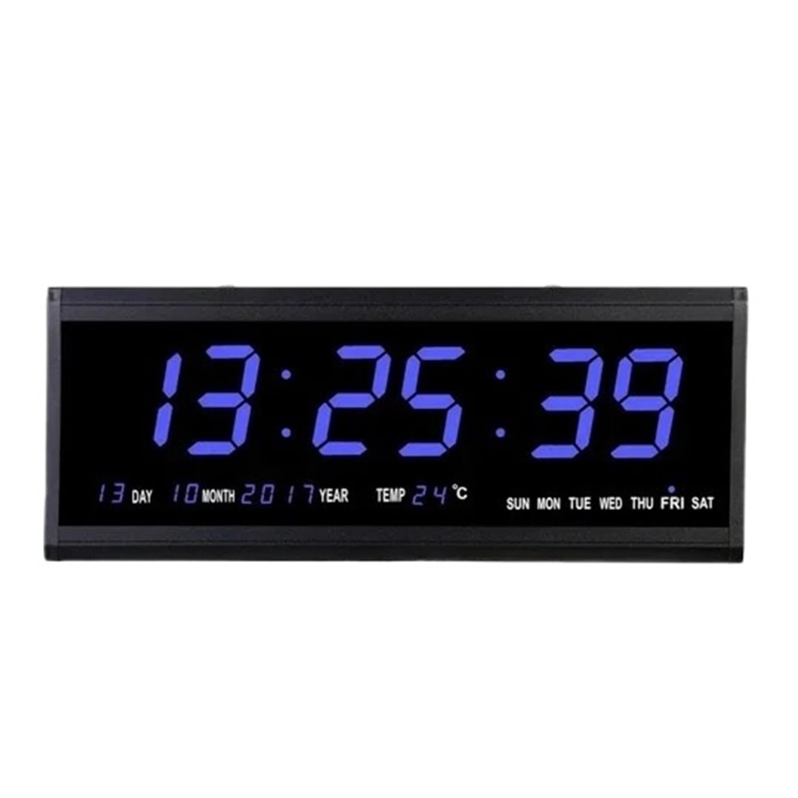 Horloge murale numérique grand format LED avec calendrier, minuteur de bureau ou de table.(Purple)