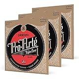 D'Addario ダダリオ クラシックギター弦 プロアルテ Silver/Clear Normal EJ45-3D 3set入りパック 【国内正規品】