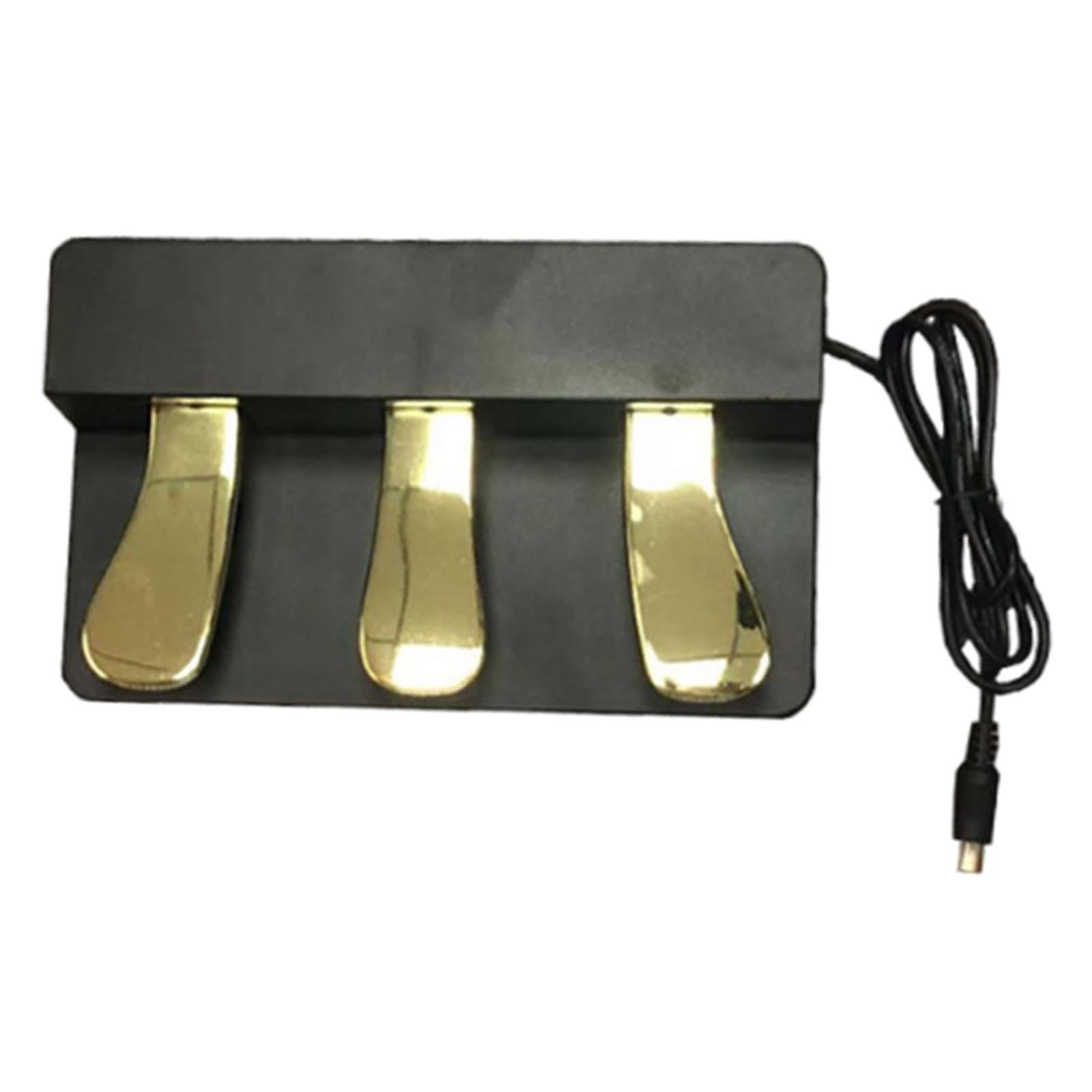 Qianly Pedal de Sostenido Compacto para Piano Pedal Sintetizador Pedal Instrumento Musical Antideslizante Resistente Adecuado para Práctica en Casa, con Tapa