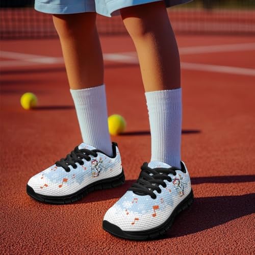 Kids Christmas Sneaker Soft Breathable Lightweight Anti-Slip Tennis Shoes for Litter Kids Lace-Up Athletic Outdoor School Footwear Running Shoes for Big Kid US 11-53