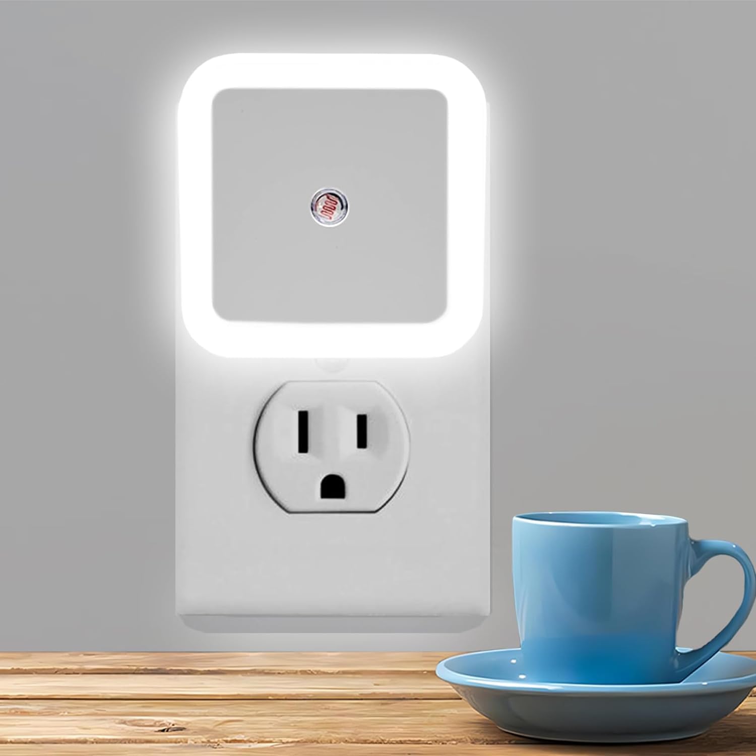 ChillyfitPolycarbonate 2 Pack Night Lamp Sensor Light For Bedroom Bed Side Home | Smart Automatic Onoff Dim Led Lights Energy Saving 0.5W Long Life Hallway, Stairs, Kitchen, Bathroom, White