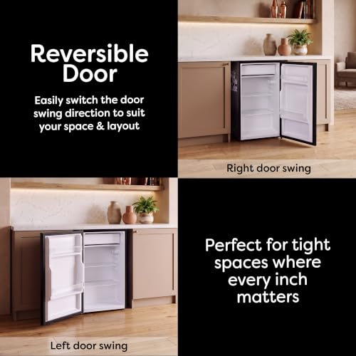 Image of Igloo 3.2 Cu. Ft. Refrigerator With Freezer and Bottle Opener, Coke Black