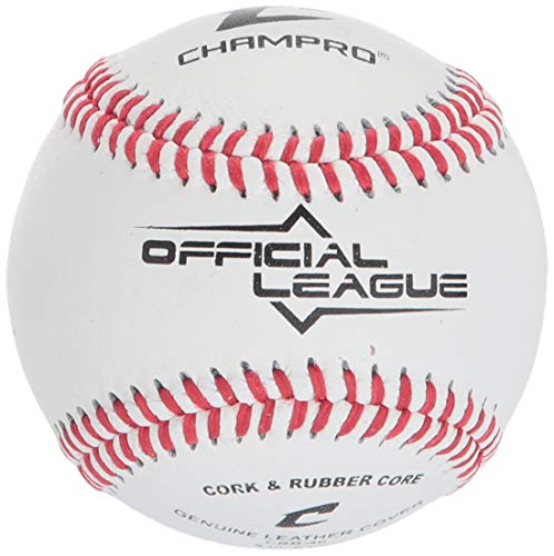 Champro Official League Cork Baseball (White, 9-Inch) (Pack of 12)
