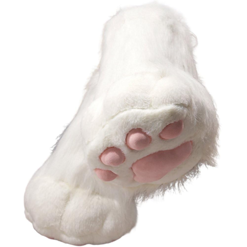 Keuyeo Fursuit Feet Paw Shoes Kit Plush Furry Boots Fursuit Costume Paw Shoes Halloween Accessories Cosplay Costume Exhibition