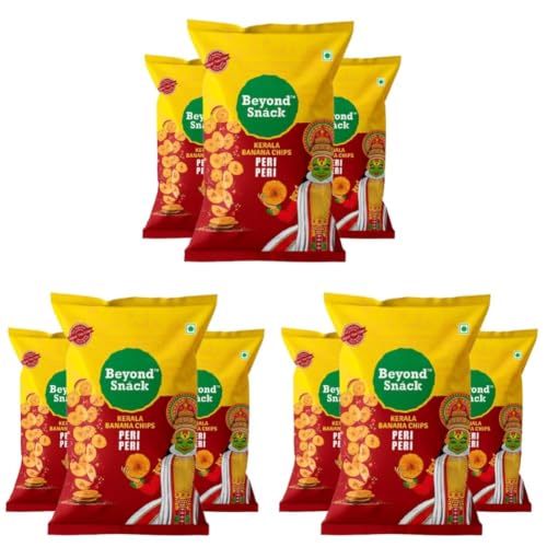 Image of Beyond Snack Nendran Kerala Banana Chips | Peri Peri | Thin Crunchy Crispy Snack |300g (100g*3packs) (Pack of 3)