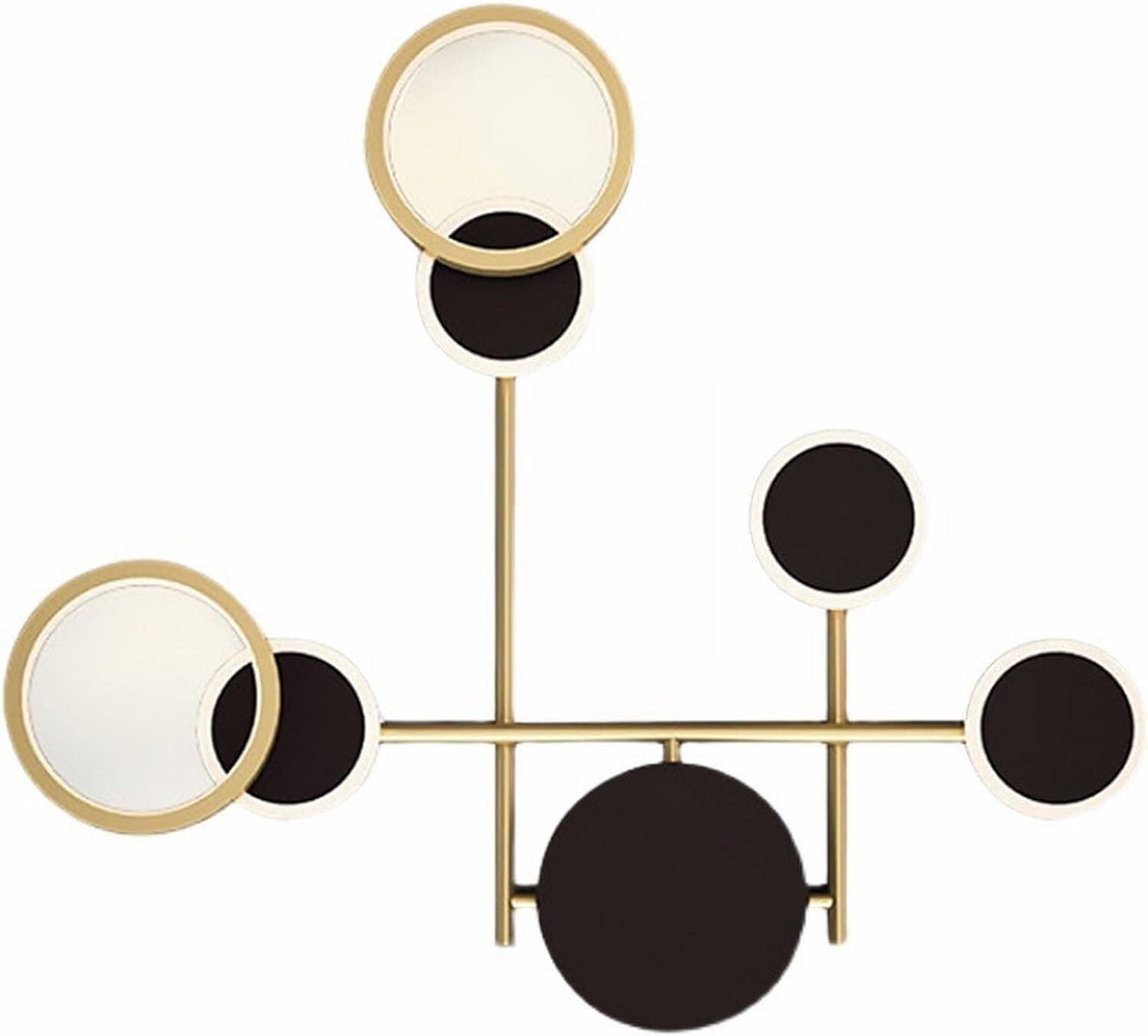 ASerZenith Led Wall Lamps Bedside Rotatable Ring Luxury Copper Black Sconce Compatible With Bedroom Living Room Loft Aisle Indoor Lights