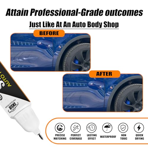 Image of Car Touch up Paint(Deep Blue Metallic(PPSB)) Compatible with Tesla Model Y /3 /X /S, Car Paint Pen Scratch Repair Two-In-One Touch Up Paint, Premium Car Scratch Remover for Deep Scratches