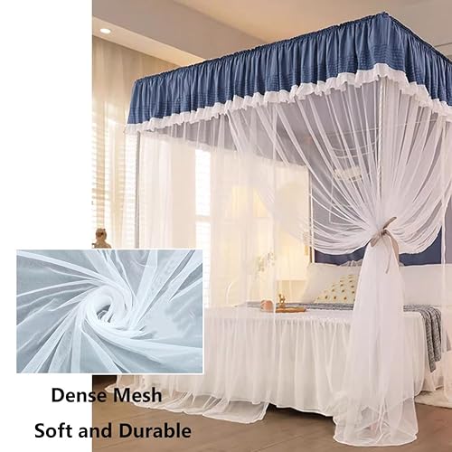 Moustiquaire à baldaquin violette 200x220 cm avec support pour lit de fille - 5