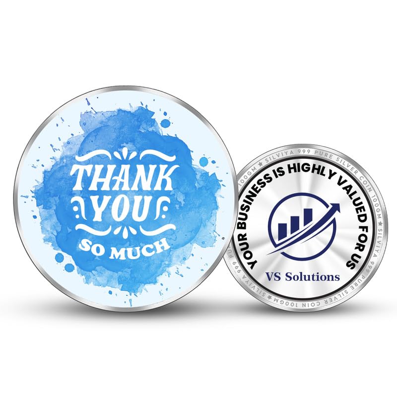 BIS Hallmarked Personalized "Thank You" 999 Pure Silver Coin (10g, 20g, 50g, 100g) - Round Shape - Business Gift for Clients - Partners - Employees - Appreciation - Gift - With Certificate-image-3