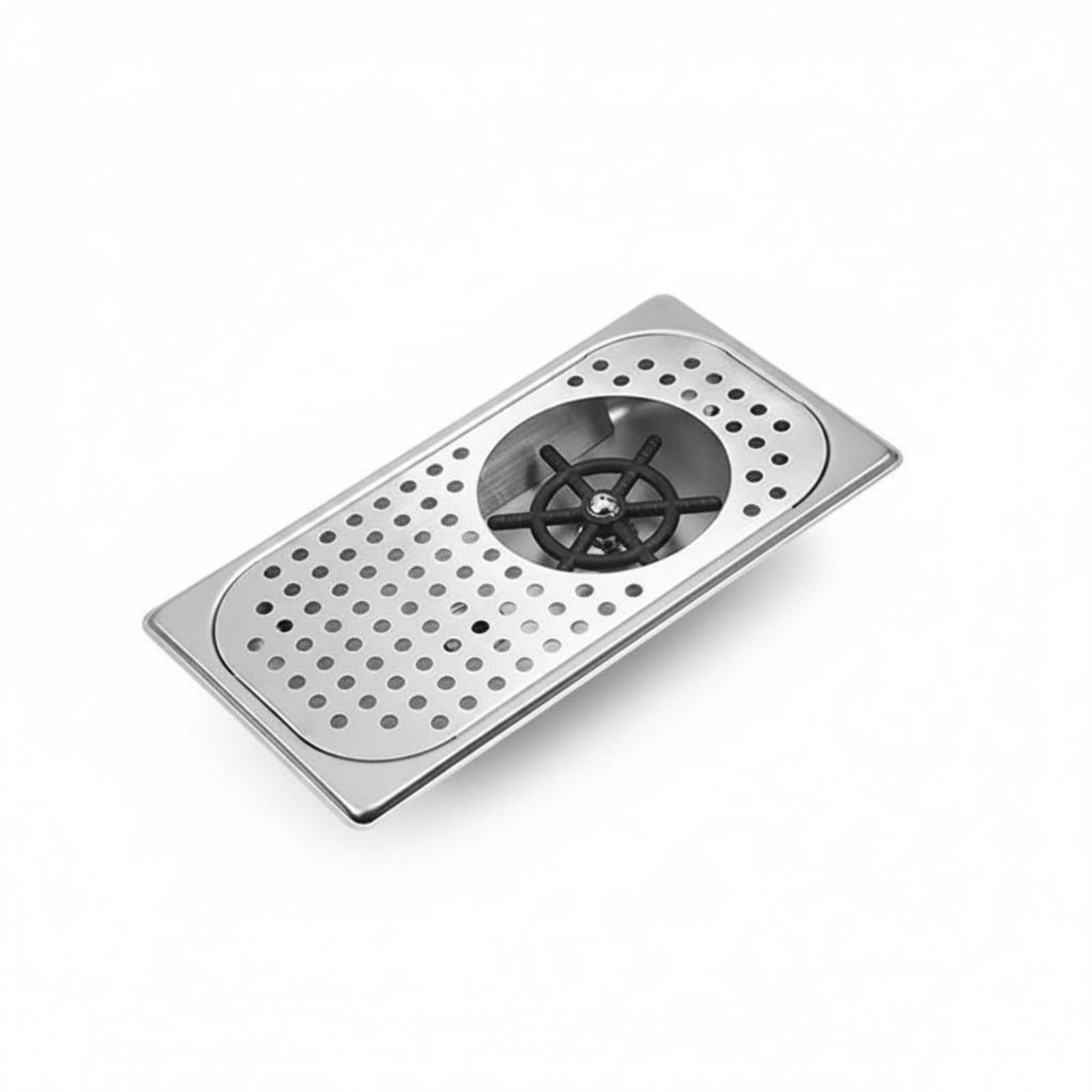kowaku Rubinetto Commerciale Lavello con Lavabicchieri Pressione Forte Accessorio Pulizia Bicchieri Rinser Automatico Tecnologia Moderna Adatto per Bar Caffè, Moderno, Argento, Piccolo