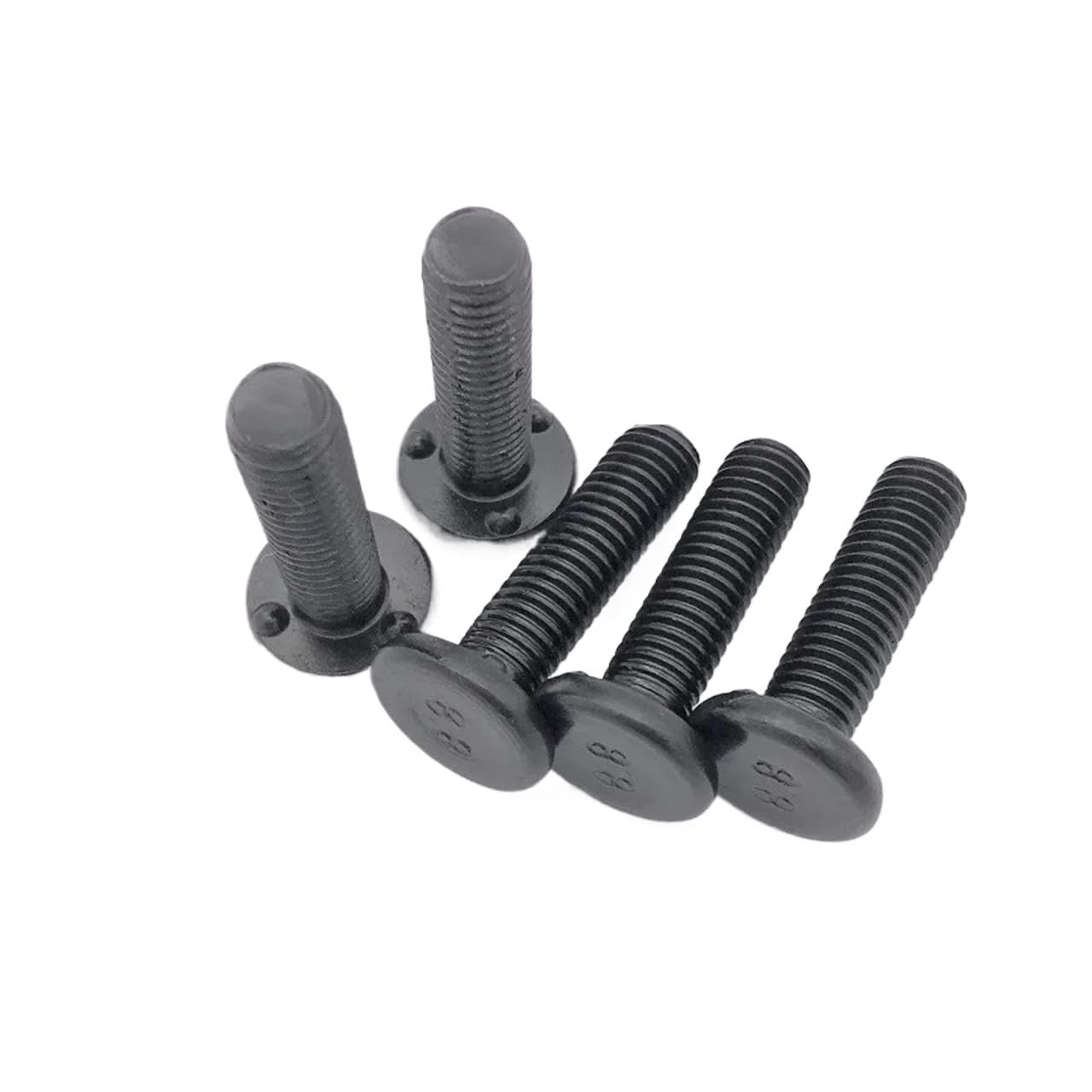 M6 M8 M10 M12 Welding Screws Grade 8.8 Flat Head Three-Point Welding Studs 14-40mm Length(M6x18mm 30pcs)