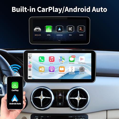 Pantalla táctil 12.3" Wireless CarPlay Android Auto para Mercedes Benz GLK miniatura 2