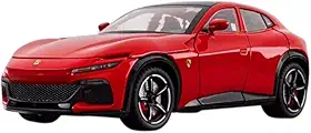 Miniatura Diecast Metal Carro SUV Esportivo Fèrrari Purosangue (2023) - Escala 1/22 (Vermelho)