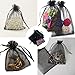 Sufune 50PCS 10x15 cm Bolsa de Organza Negro Imagen de Sufune 50PCS 10x15 cm Bolsa de Organza Negro