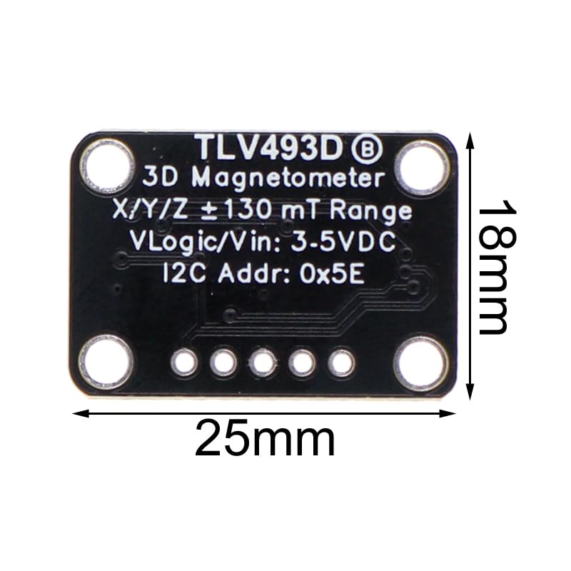 Image of DONGKER TLV493D Triple-Axis Magnetometer Sensor Module,DC 3V-5V Module Magnetometer Board for Detecting Objects with Magnets
