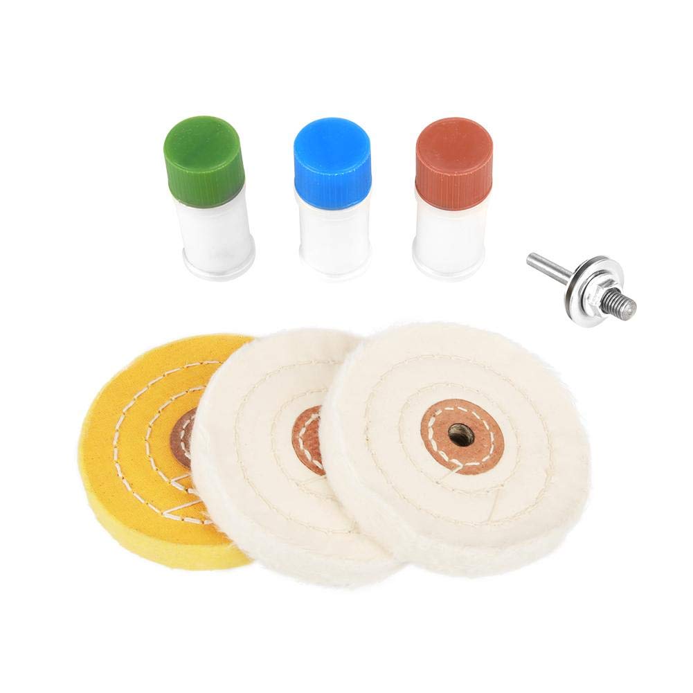 4 Inch Polishing Wheel with Buffing Compounds, 7Pcs Cleaning and Polishing Set