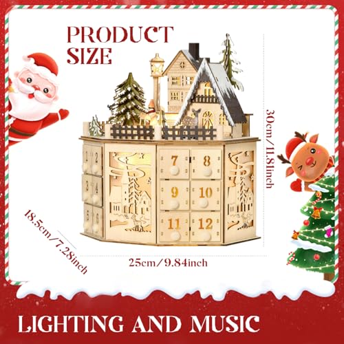 Décorations de Noël féeriques avec le calendrier de l'Avent LED