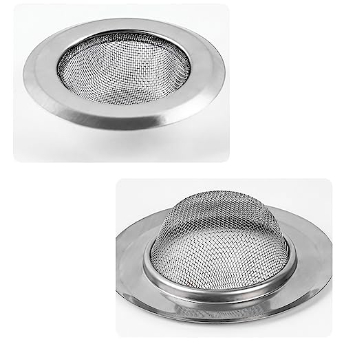 XIZONLIN Kitchen Sink Strainer 2Pcs Stainless Steel Drain Sink Tub Strainer Filter Hair Catcher Basket Drain Protector for Kitchen Bathroom Shower - Image 2
