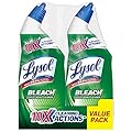 Lysol Bleach Toilet Bowl Cleaner - 24 fl oz (0.8 Quart) Bottle - 2 / Pack - Blue