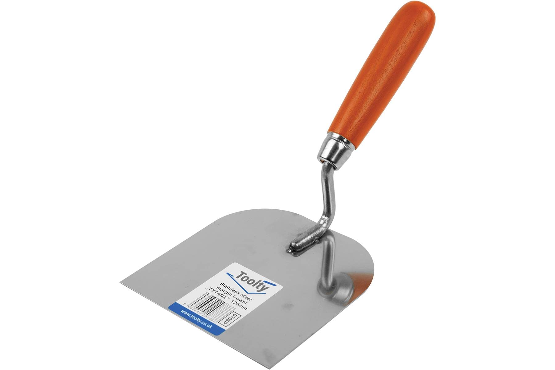 Toolty Multi-Colour Stainless Steel Stucco Trowel, Wall Putty Trowel, Plastering Trowel, Finishing Trowel - 120Mm - For Brickwork And Plastering - Wooden Handle, Diy - Tlty-0706P