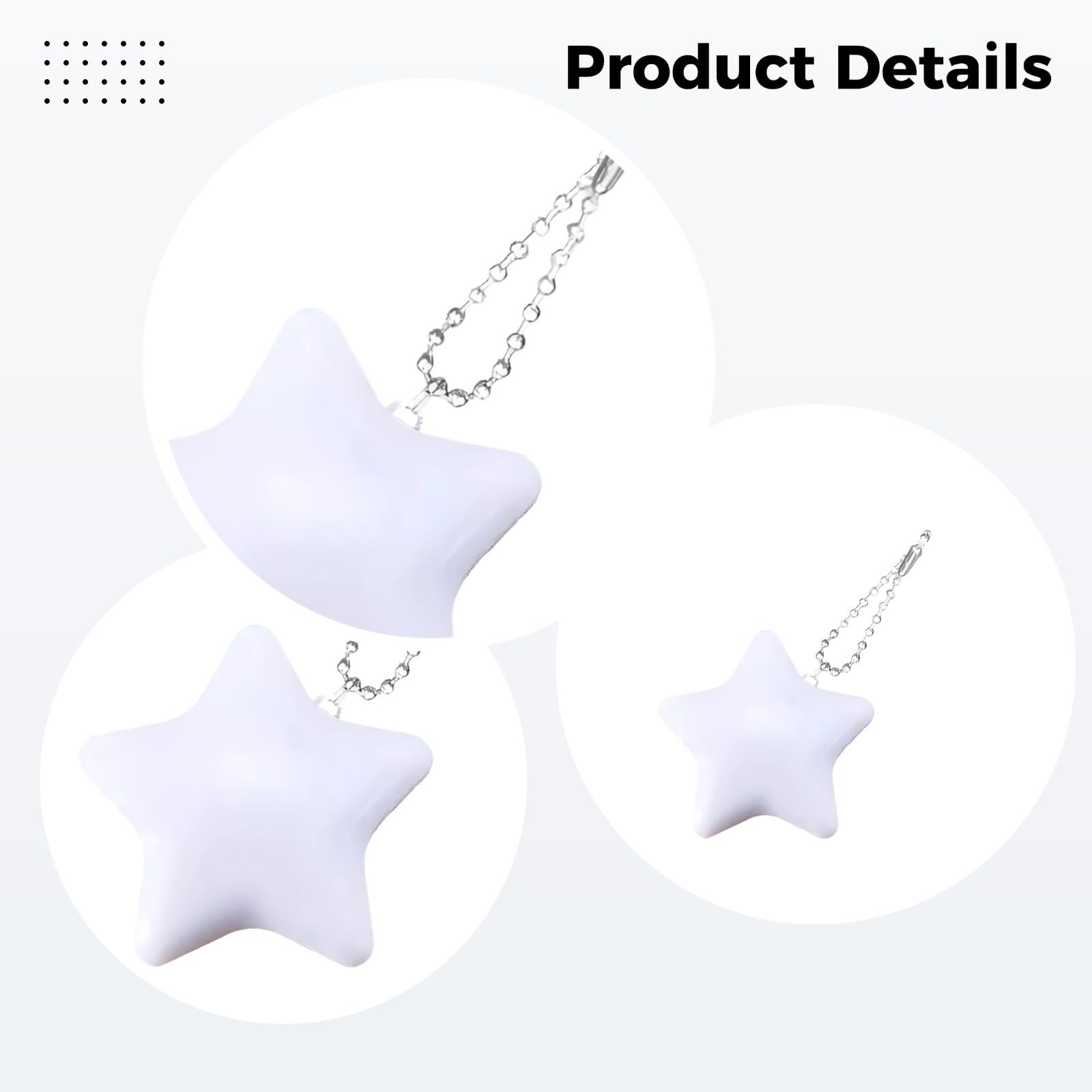 Kieszonka LED w kształcie gwiazdy z łańcuchem, urocza torebka dekoracyjna światło, mała lampka nocna z czujnikiem dotykowym 3 cale/7,5 cm, zasilana bateriami, przenośna lampa do szafy dla