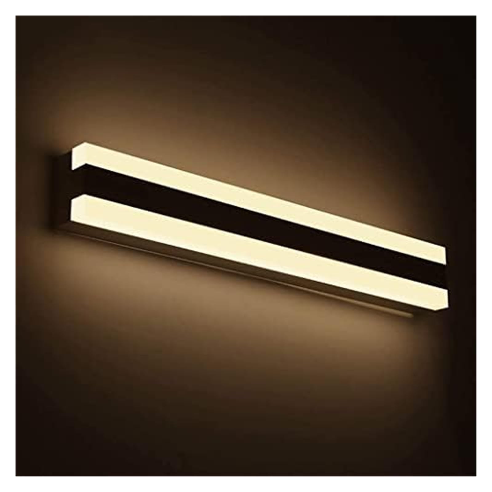LYGSWDB Kinkiet Łazienka Kinkiet, rama lustra, wodoodporne i przeciwmgielne reflektory lustrzane Led Podświetl energooszczędne lampy lustrzane/ciepłe światło/50 cm (kolor: ciepłe światło, rozmiar: 39