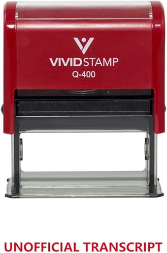 Sello de goma autoentintado de transcripción no oficial (tinta roja) - XL