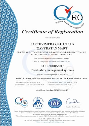 Image of Gavyratan Pathmeda A2 Desi Cow Bilona Ghee - Natural Flavour, Bi-Directionally Churned, Traditional Vedic Process, High Smoke Point, Made by Rural Communities (80ML)