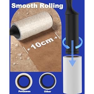 Lint Rollers for Pet Hair, Extra Sticky Sheets Pet Hair Remover Roller,Pet Hair Lint Remover for Clothes Sofa Furniture Carpet,Cats Dogs Hair Removal (2 Handles with 6 Roller Refills)