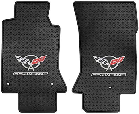 Lloyd Mats Heavy Duty Signature Rubber All Weather Floor Mats for C5 1997-2004 (2PC - Fronts, Black)