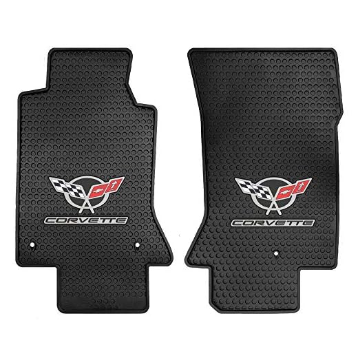 Lloyd Mats Custom-Fit All-Weather Rubber Floor Mats for C5 1997-2004 (2PC - Fronts, Black)