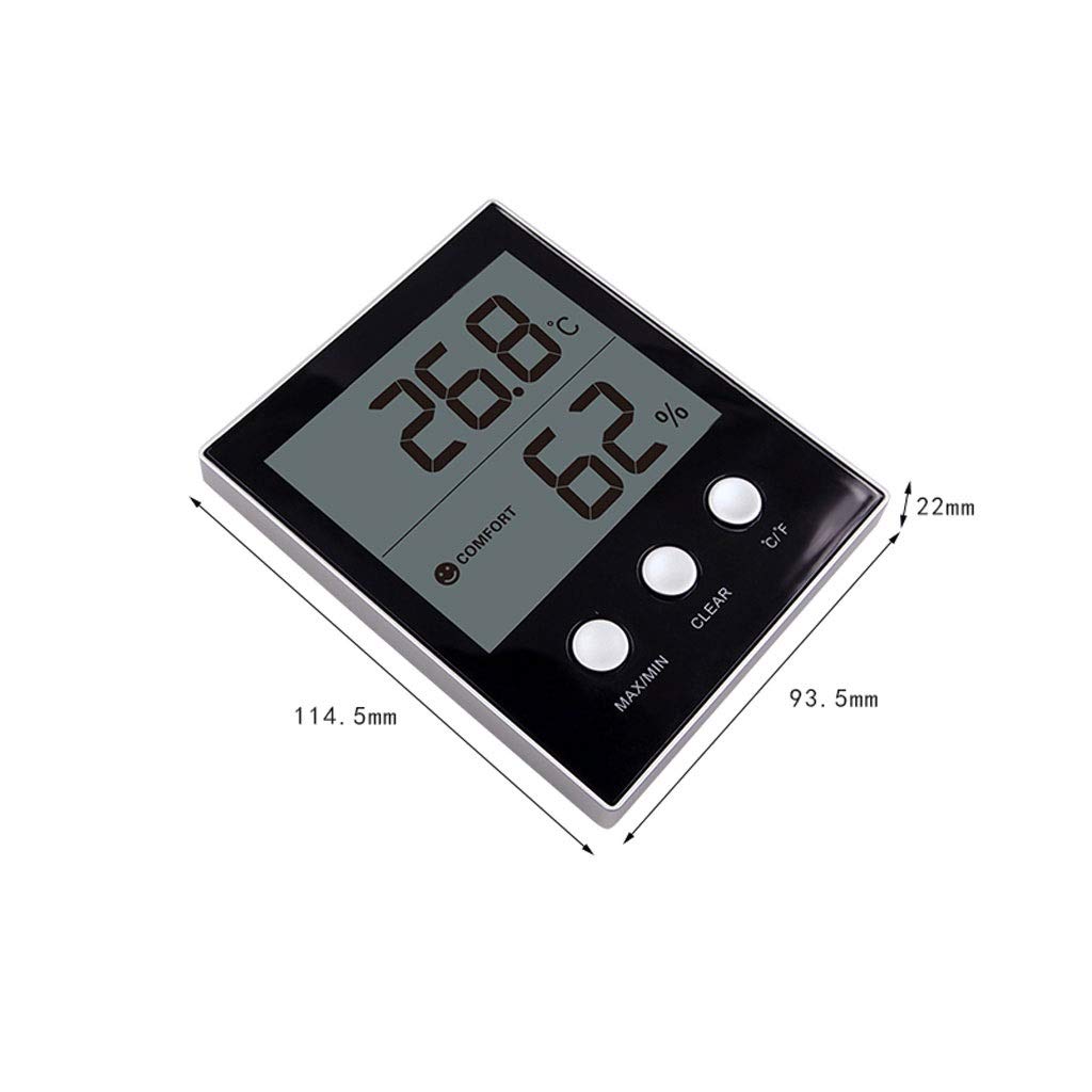 Cyfrowy higrometr, termometr, wilgotność względna i temperatura, miernik z wyświetlaczem LCD, przełącznik ℃ i ℉, do domu, biura, szklarni, magazynu