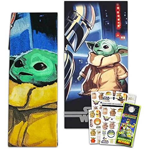 Classic Disney Baby Yoda Beach Towel Bundle Cover